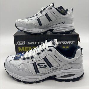 Skechers Vigor 2.0 Serpentine 51242EW/WNV White/Navy - Men’s US Size 10 Wide Fit